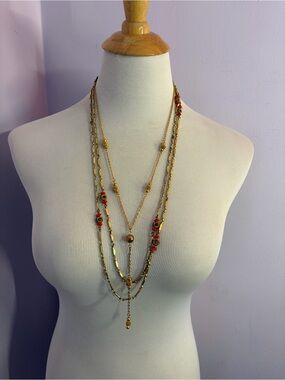 Vintage Gold Tone Necklaces, Set of 2